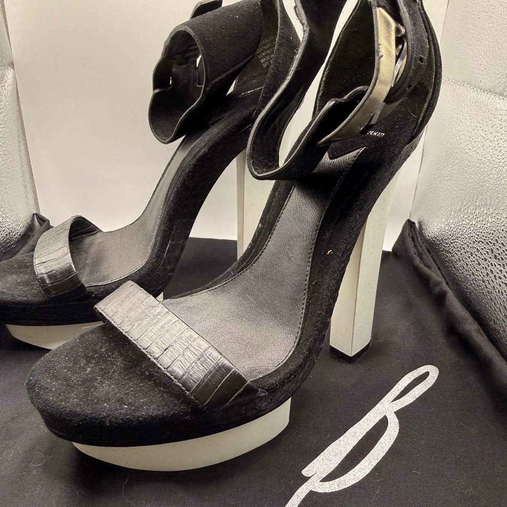 Brian Atwood Black and White Heels